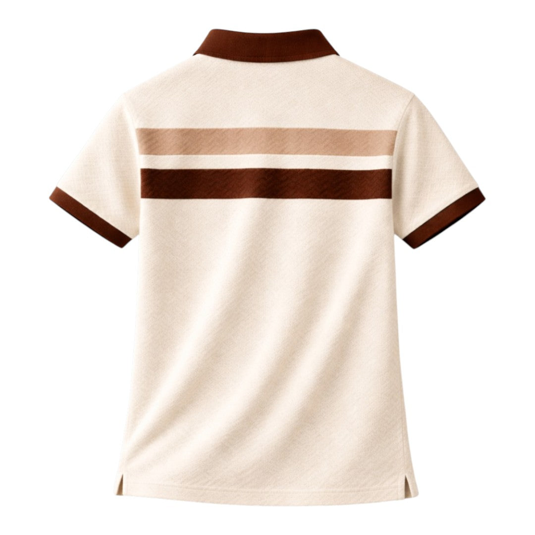 Brevil Stylish Stripe T-Shirt – Soft Fabric Summer Wear (Size M)
